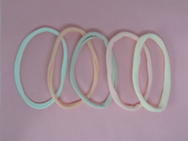 haarbandjes nylon pastelkleurtjes